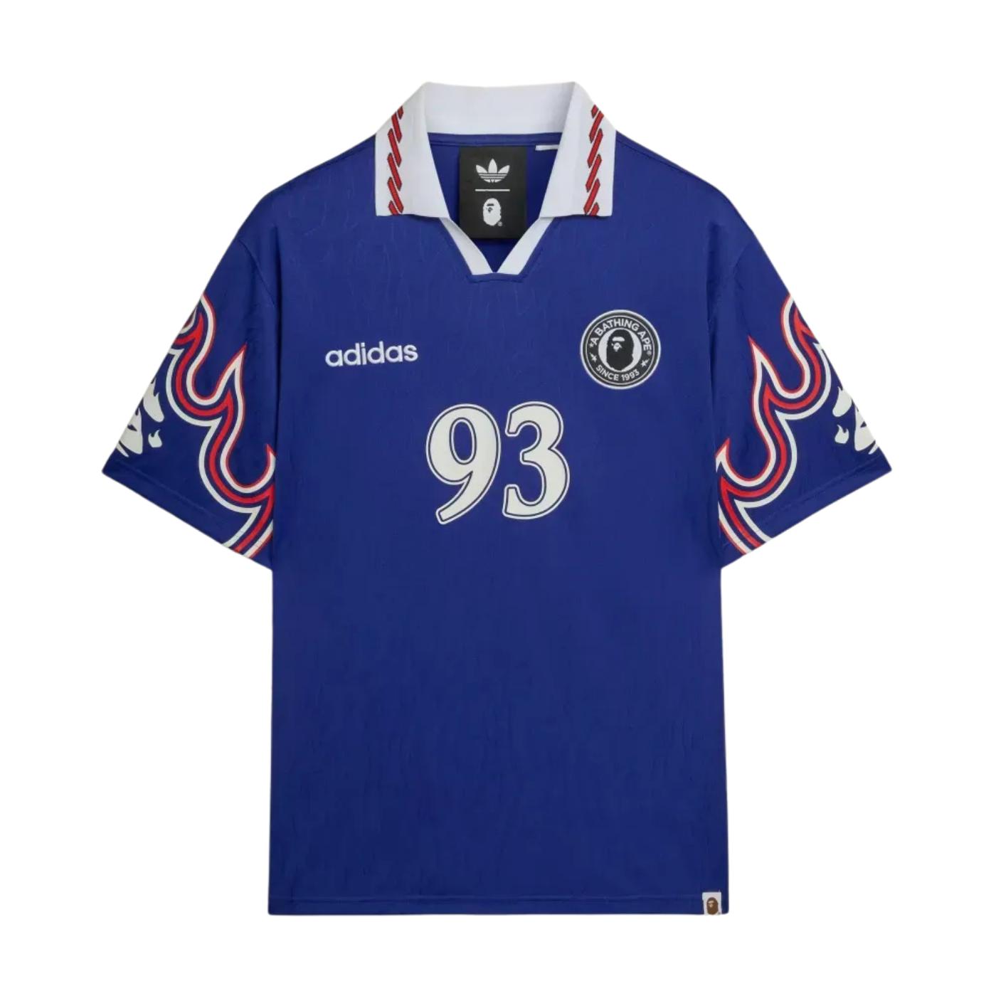 BAPE x adidas Camisa SSL Flame Japan Blue