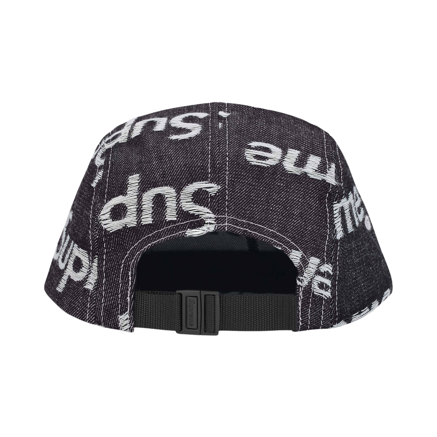 Boné Supreme Jacquard Logos Denim Indigo