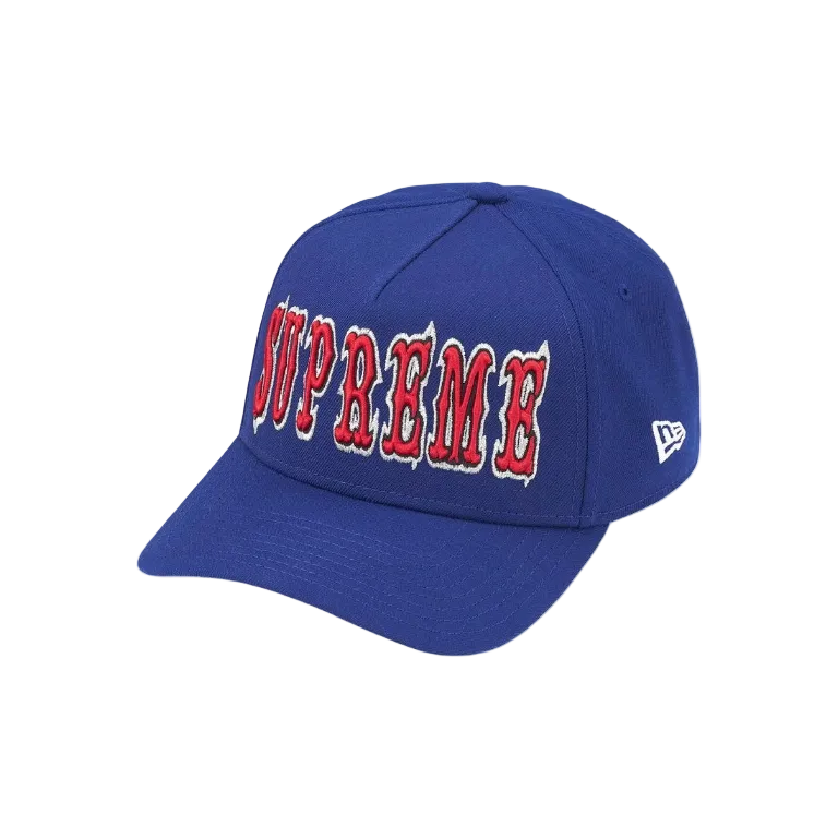 Boné Supreme Gothic Outline Adjustable New Era Azul
