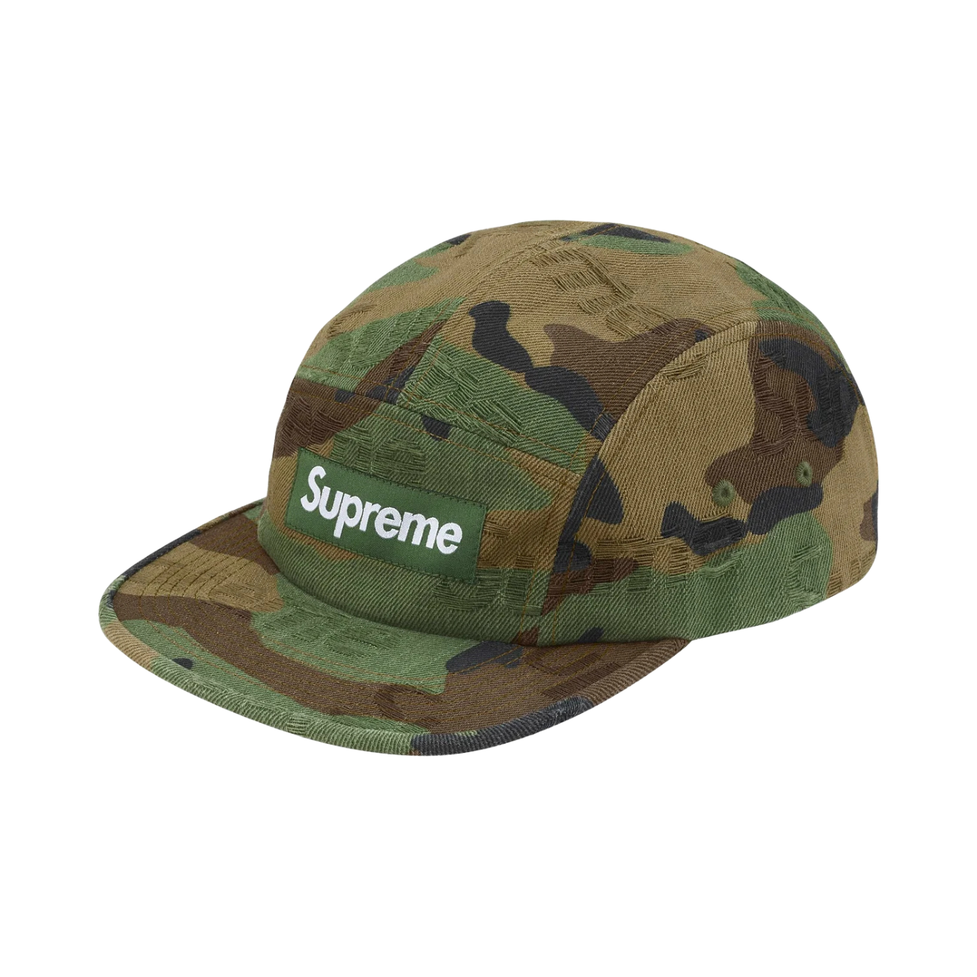 Boné Supreme Jacquard Logos Denim Camo