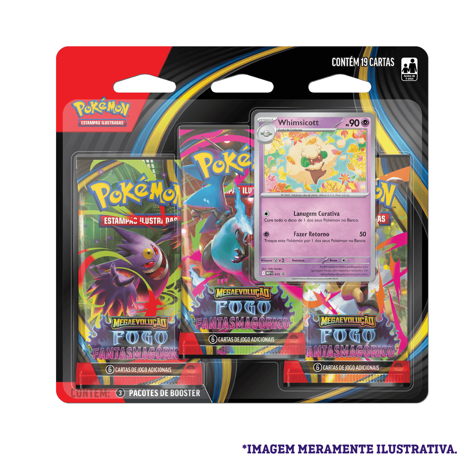 Blister Triplo Pokémon ME02 fogo Fantasmagórico